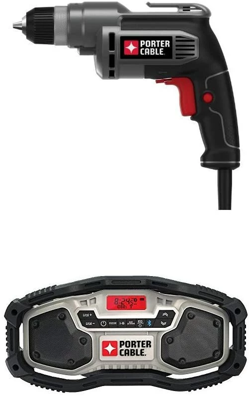 Porter-Cable Corded Drill, Variable Speed, 6-Amp, 3/8-Inch (PC600D) 2 Porter-Cable Corded Drill, Variable Speed, 6-Amp, 3/8-Inch (PC600D) - Image 2