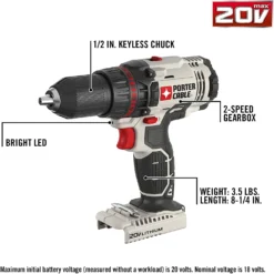 Porter-Cable 20V MAX Cordless Drill Combo Kit with Reciprocating Saw, 2-Tool (PCCK603L2) -Cheap Power Gear Hub Store 71oSCL8LhjS. AC SL1500
