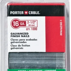 Porter-Cable PFN16250-1 2-1/2-Inch, 16 Gauge Finish Nails (1000-Pack)